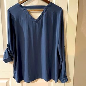 SALE🔥EUC Loft Blouse  size Medium. Color is a blue/gray.